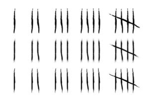 Hand drawn Tally marks vector