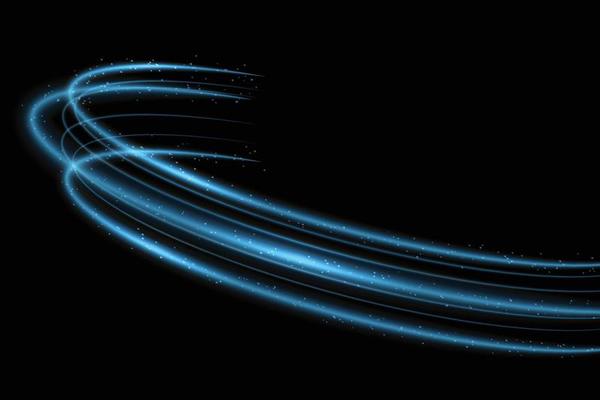 Vector circle golden light tracing effect