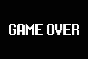 game over pixel background vector