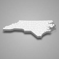 3d map state of United States vector