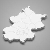 3d map province of China vector