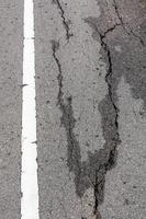 Wet asphalt cracks photo