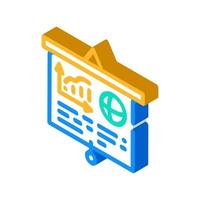 marketing presentation isometric icon vector illustration