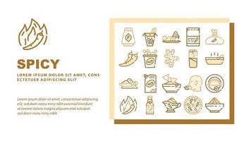 Spicy Dish Flavor Food Landing Header Vector