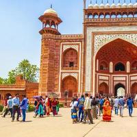 Agra Uttar Pradesh India 2018 Taj Mahal Tadsch Mahal Great Gate Agra Uttar Pradesh India. photo