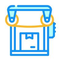 packaging machine color icon vector illustration flat
