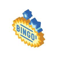 bingo game isometric icon vector isolated illustration