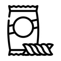 torchietti pasta line icon vector illustration