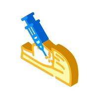 blanching procedure isometric icon vector illustration