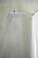 shower head with wall background in modern bathroom photo