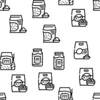 Gluten Free Products Vector Seamless Pattern