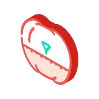 timer in shape of tomato isometric icon vector illustration