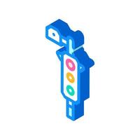 traffic camera isometric icon vector illustration color