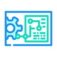 engineering processing color icon vector illustration