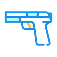 handgun weapon color icon vector illustration