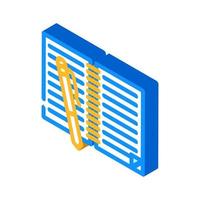 copybook and pen isometric icon vector illustration