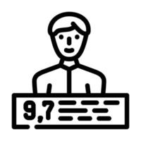 personal rating line icon vector illustration