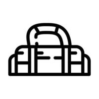 sportsman bag line icon vector illustration