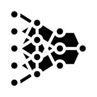 program hierarchy artificial intelligence glyph icon vector illustration