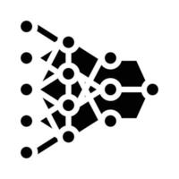 program hierarchy artificial intelligence glyph icon vector illustration