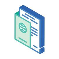 passport and ballot isometric icon vector illustration