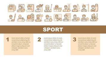 vector de encabezado de aterrizaje de actividades deportivas masculinas