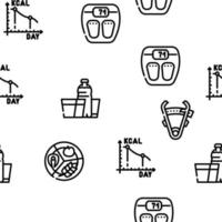 Diet Products And Tool Vector Seamless Pattern