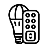 led light bulb line icon vector illustration