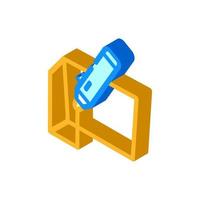 3d pen isometric icon vector illustration color