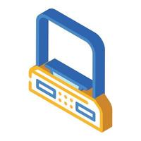 scales digital gadget isometric icon vector illustration