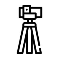 theodolite, vertical projection device line icon vector illustration