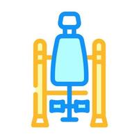 inversion table color icon vector illustration flat