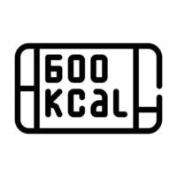 food kcal line icon vector isolated illustration