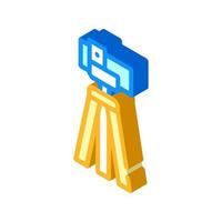 theodolite, vertical projection device isometric icon vector illustration