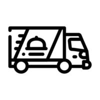 delivery truck line icon vector illustration flat