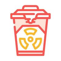 hazardous waste container color icon vector illustration