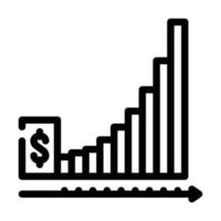 ilustración de vector de icono de línea de planificación financiera de depósito