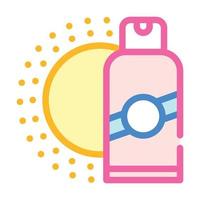 Ilustración de vector de icono de color de botella de piel protectora solar