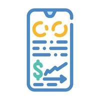 metrics business intelligence color icon vector illustration