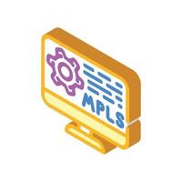 mpls protocol isometric icon vector illustration