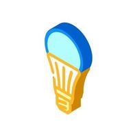 efficient light bulb isometric icon vector illustration