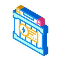 electric battery isometric icon vector illustration