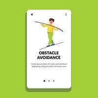 Obstacle Avoidance And Trouble Businessman Vector Illustration