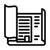 blueprint architect paperwork line icon vector illustration