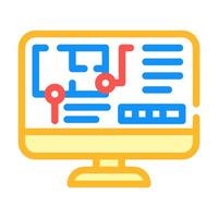 computer architect software color icon vector illustration