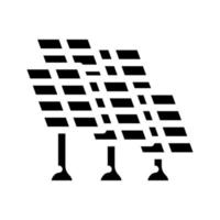 paneles de energía solar glifo icono vector ilustración