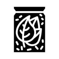 herb in bag glyph icon vector illustration