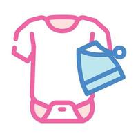 cloth for newborn baby color icon vector illustration