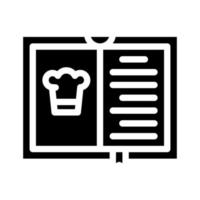 cook book glyph icon vector illustration black