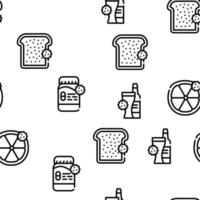 Allergy On Products Vector Seamless Pattern